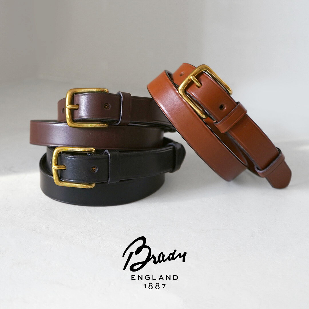ブレディーレザーベルト希少ダークブラウン細身30ENGLAND ブレディー
