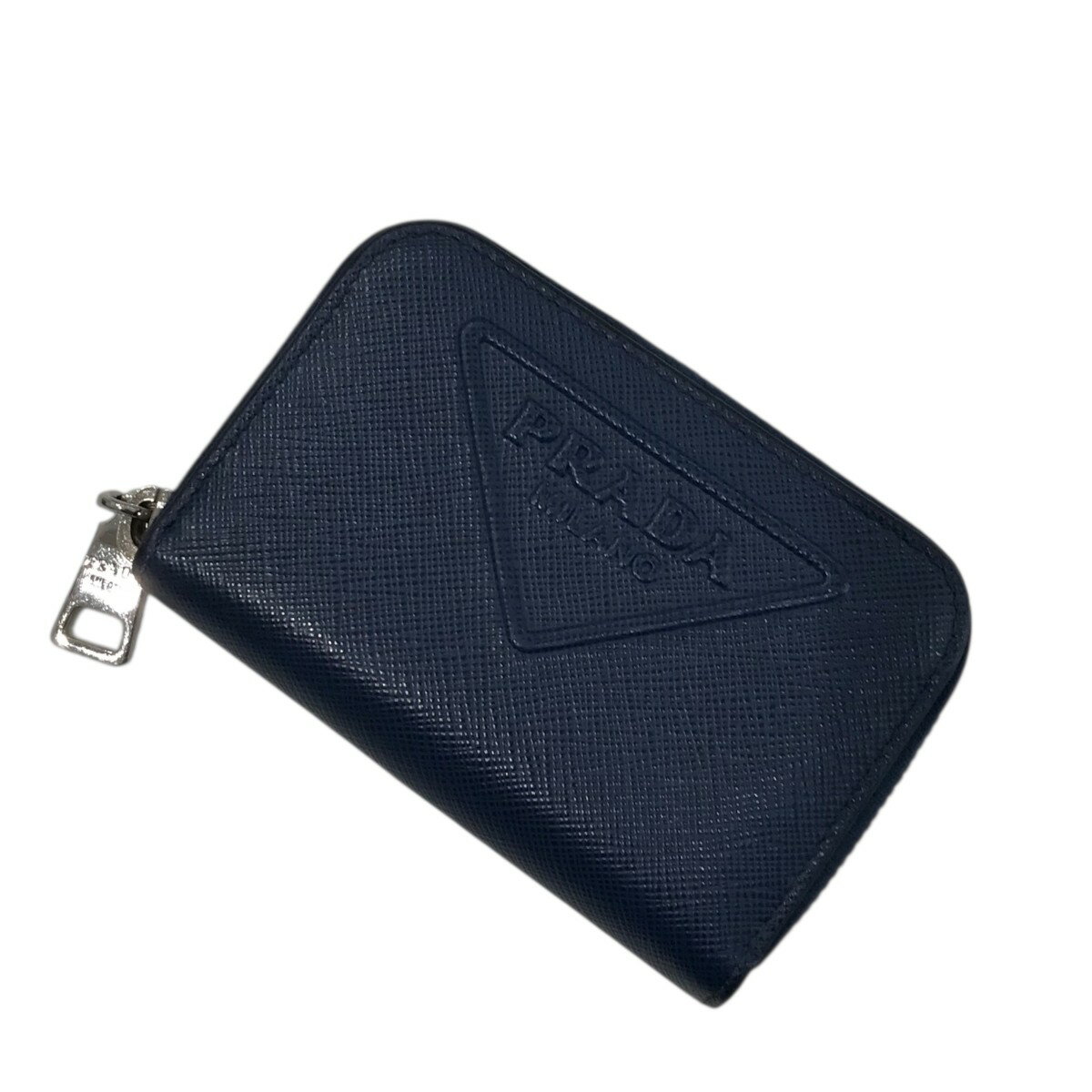 PRADA ネイビー レザー 小銭入れ 百貨店購入 PRADA ネイビー レザー