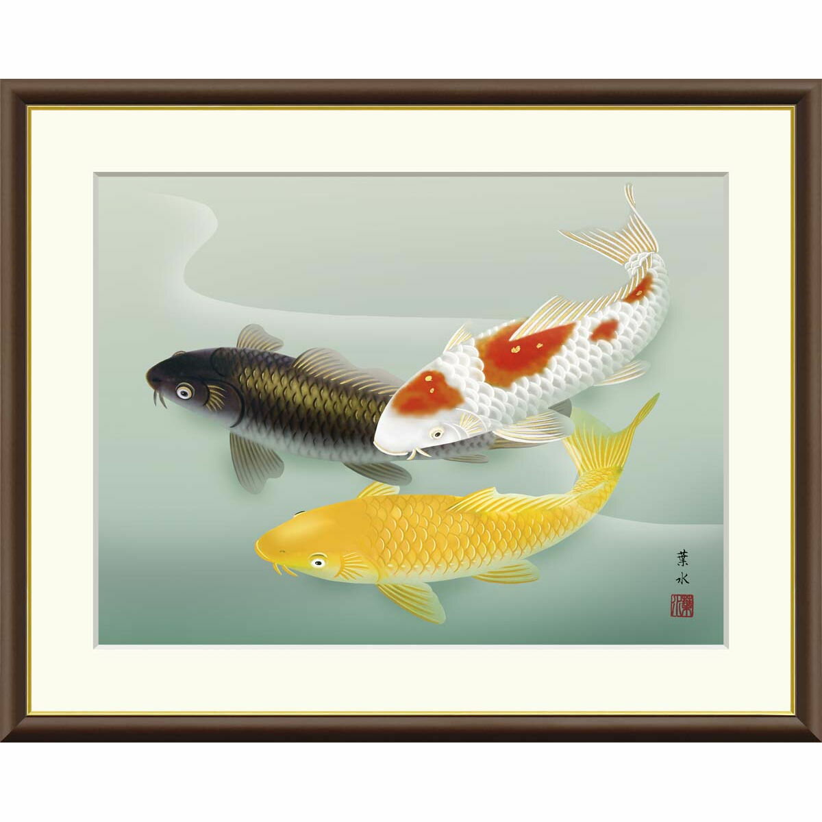 楽天市場】日本画 鯉（日本画｜絵画）：アート・美術品・骨董品・民芸