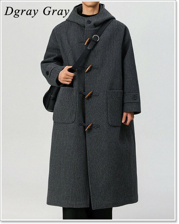 楽天市場】ダッフルコート（カラーグレー）（メンズファッション）の通販