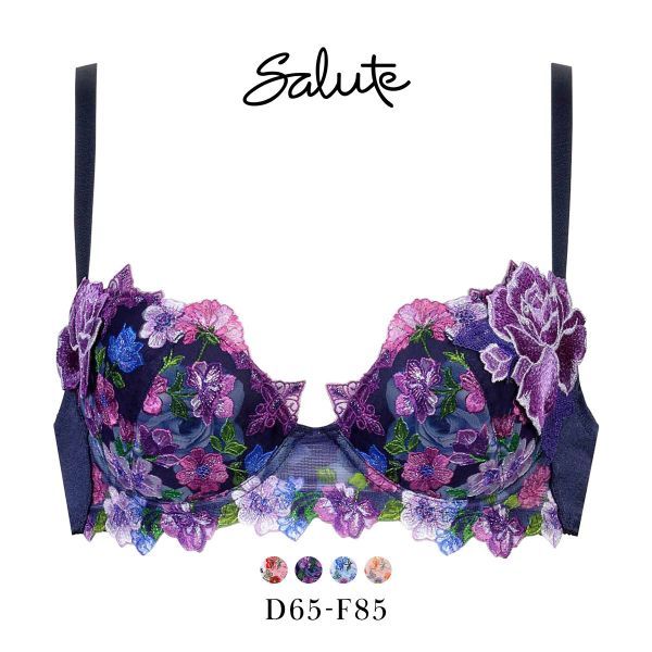 楽天市場】サルート（カラーネイビー）（ブラジャー｜インナー・下着