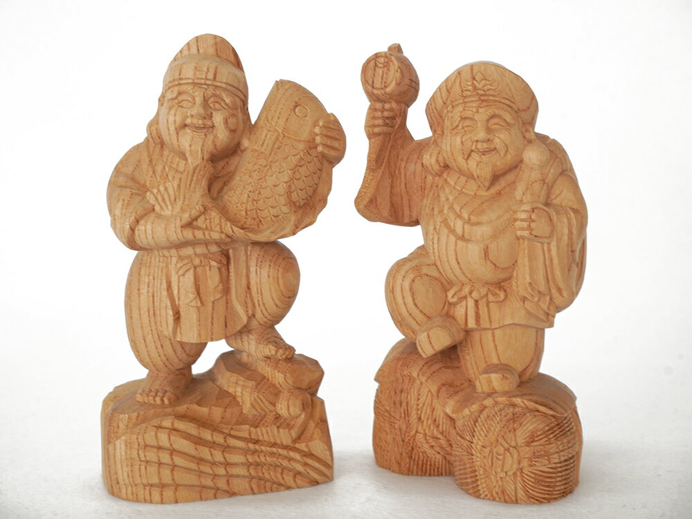 楽天市場】大黒 恵比寿 木彫の通販