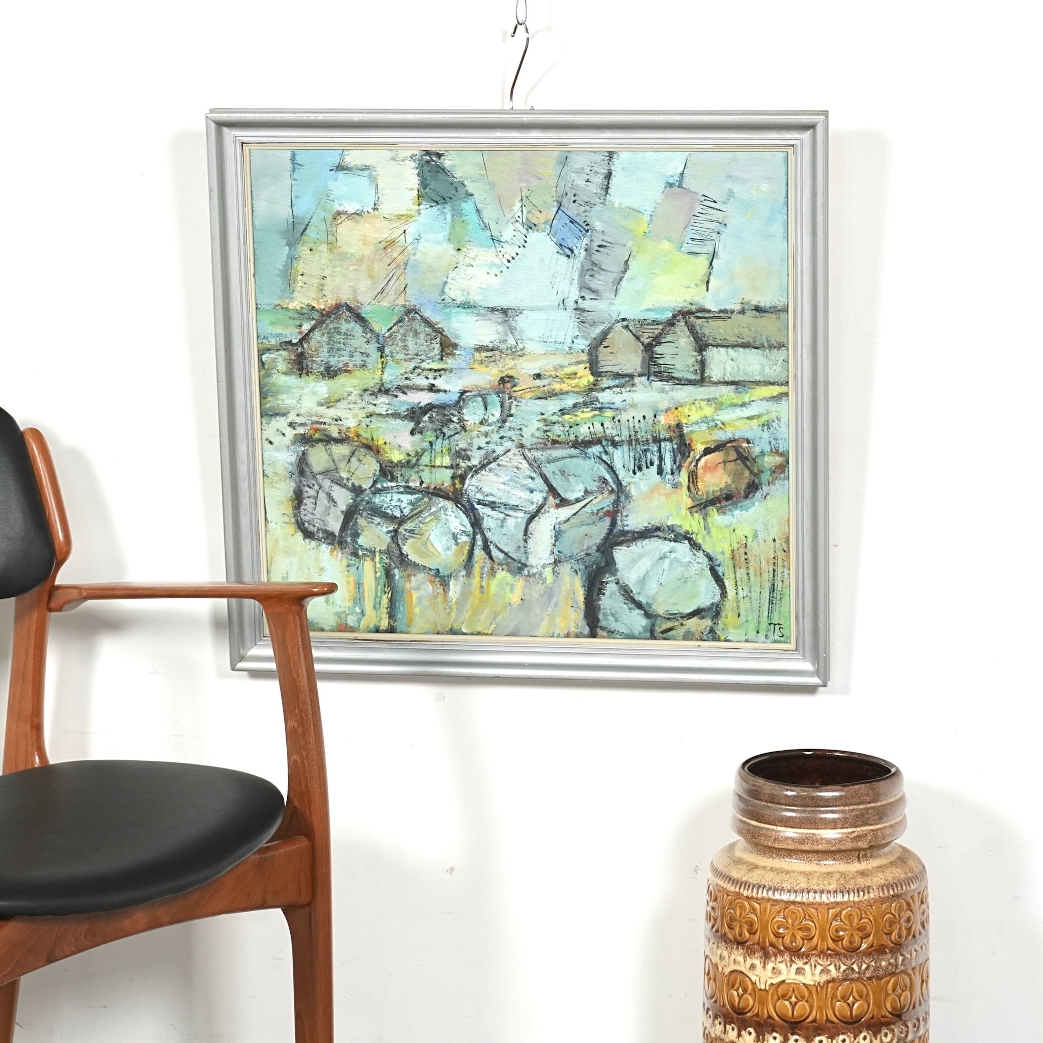 Tove Schultz】抽象画オイルペインティング 59cm×56cm – TIME HYPE