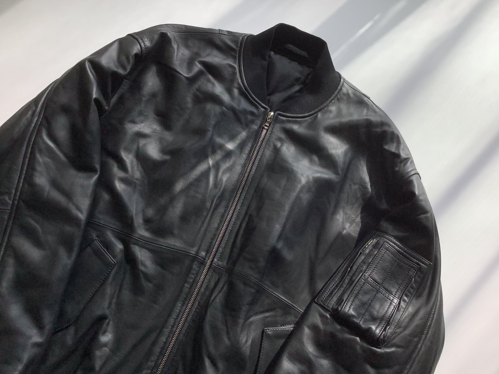 ssstein LEATHER FLIGHT JACKET・BLACK - tity