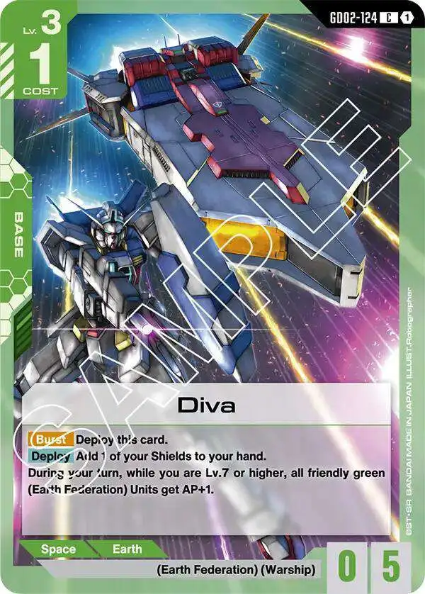Gundam Trading Card Game Dual Impact Single Card Common Diva GD02