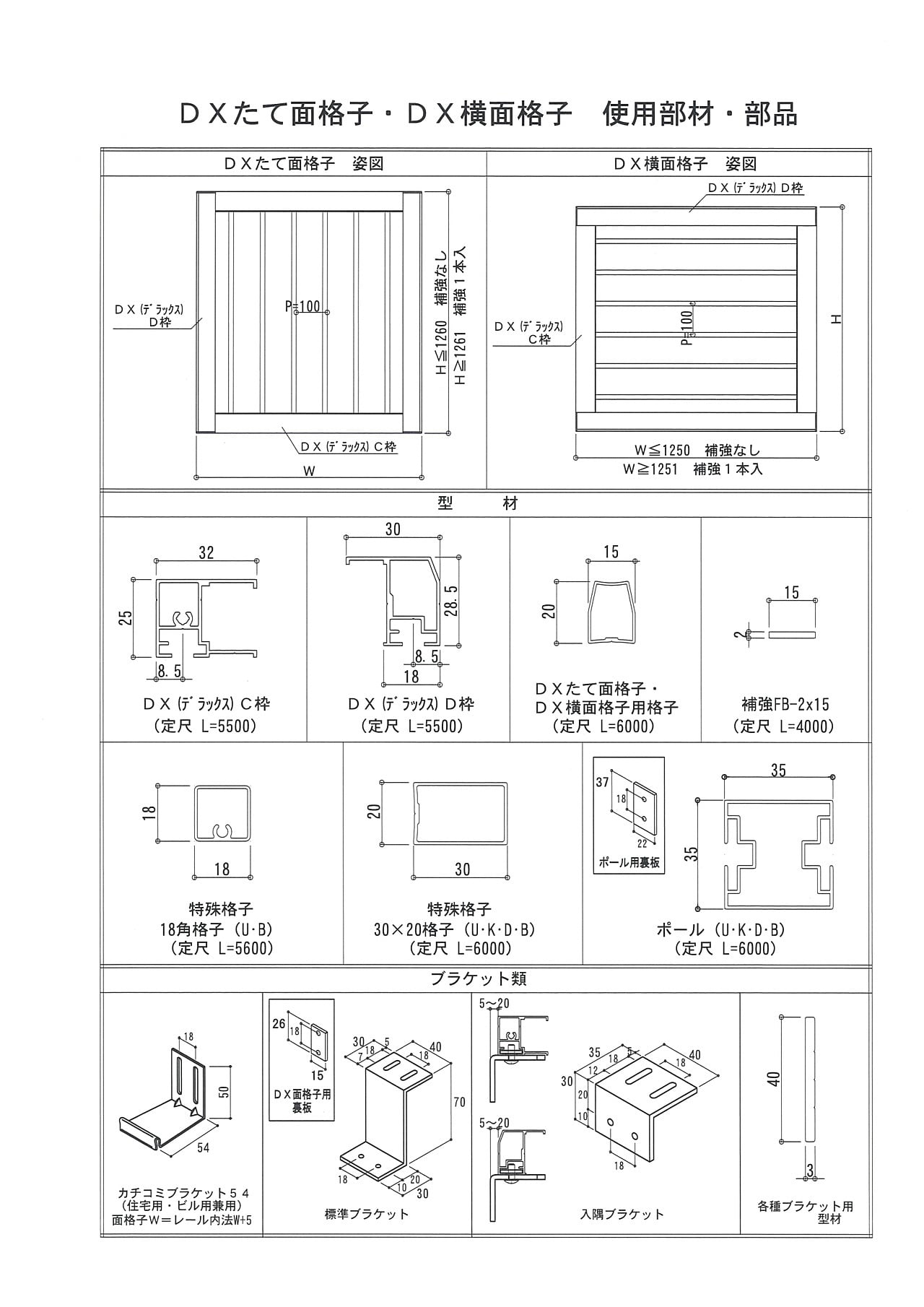 新四方枠面格子 DXシリーズ｜東海アルミ工業株式会社｜網戸｜面格子