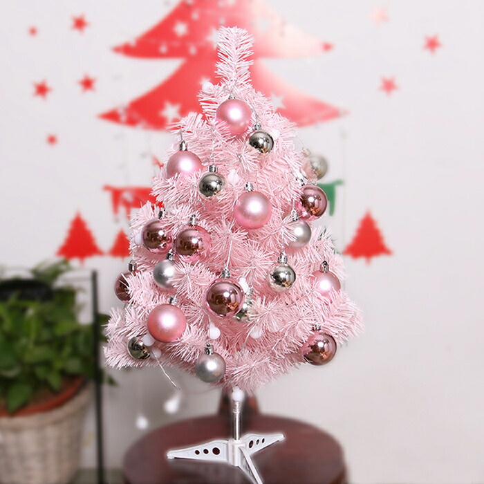 楽天市場】即納クリスマスツリー ピンク 北欧風 60cm おしゃれ 卓上