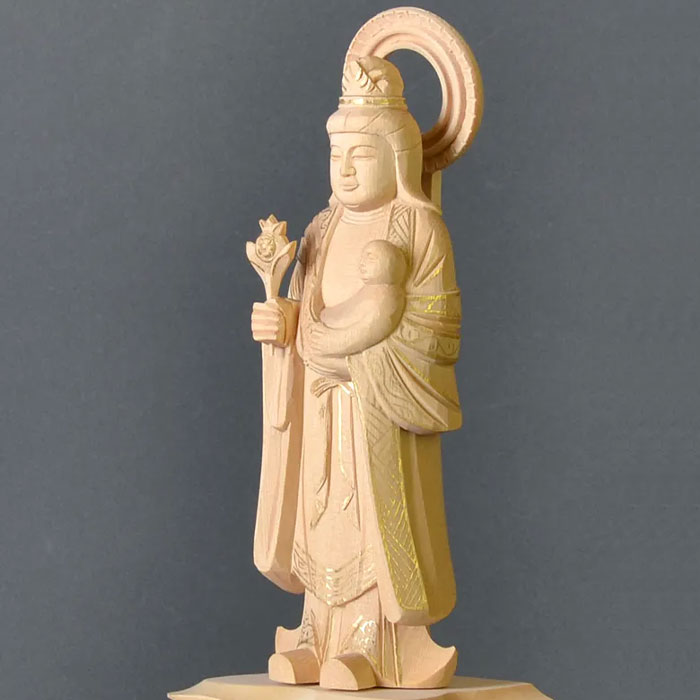 楽天市場】日蓮宗 仏像 脇仏【白木 日蓮宗 脇仏 略式彫 鬼子母神 単体