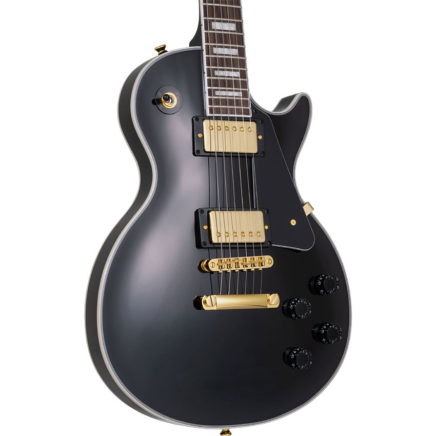 楽天市場】Blitz エレキギター BLP-CST BK レスポールカスタム