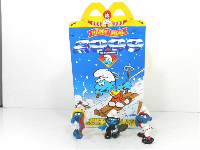 楽天市場】〇スマーフマクドナルドハッピーセットボックススマーフPVC3