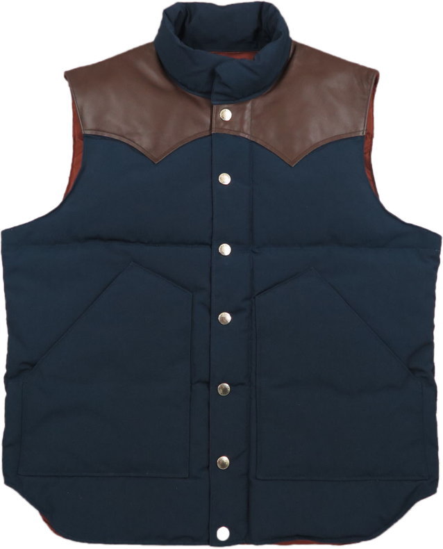 楽天市場】SUGAR CANE/シュガーケーン LEATHER YOKE T/C DOWN VEST