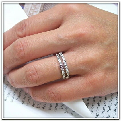 楽天市場】【1点物】プラチナ Pt900 ファンシー ライト ピンクダイヤ