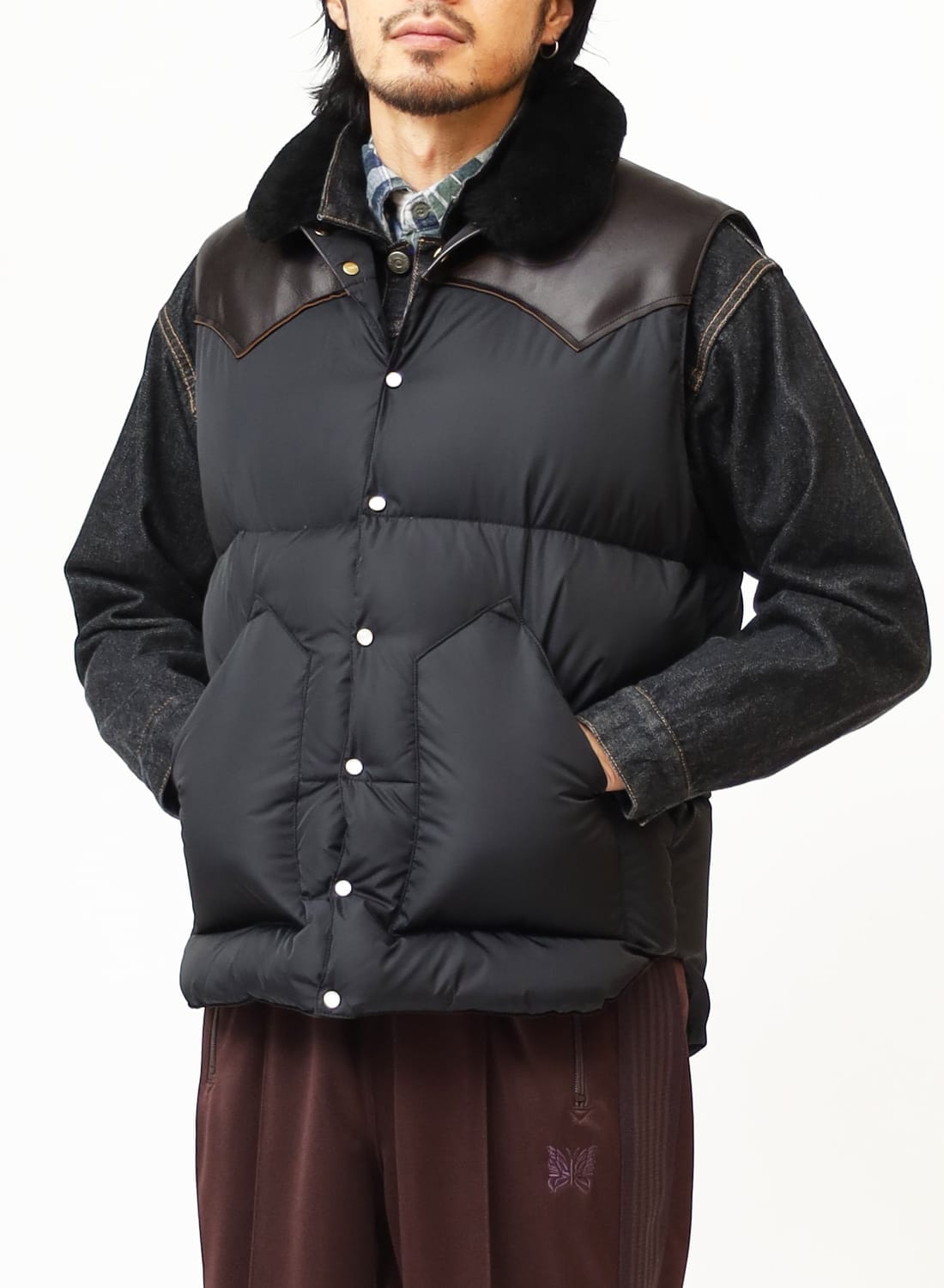RockyMountainFeatherbed×RonHerman レザーヨーク