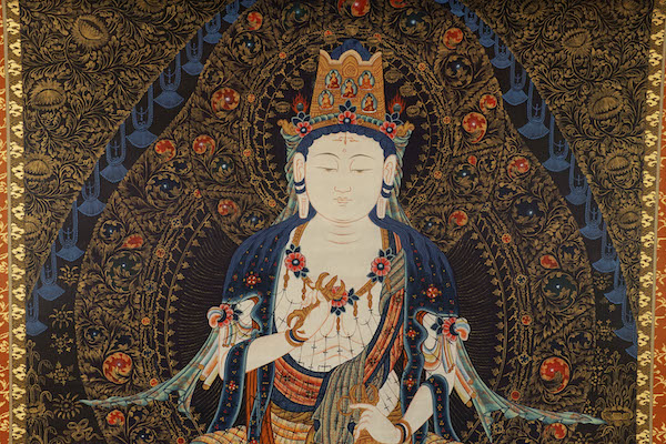 楽天市場】仏画掛け軸 普賢菩薩 肉筆画 一点もの : 仏像仏画チベット