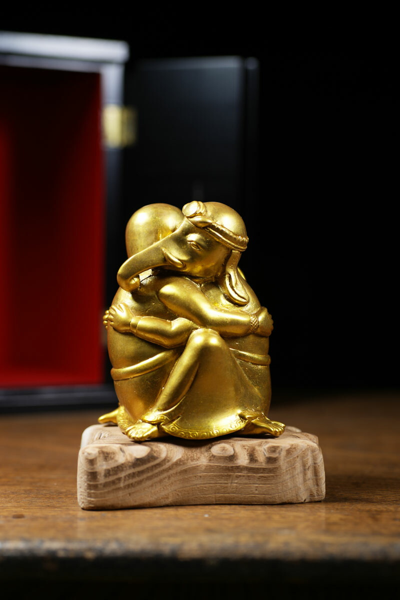 楽天市場】聖天（歓喜天）銅造金色仕上げ厨子付 : 仏像仏画チベット