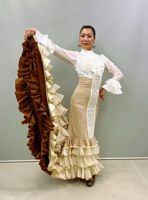 楽天市場】【 送料無料 】 最高級 フラメンコ衣装 ドレス フラメンコ