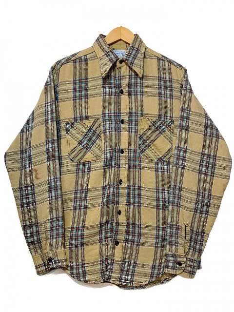 楽天市場】70s BIG MAC Check Flannel L/S Shirt ベージュ M-TALL