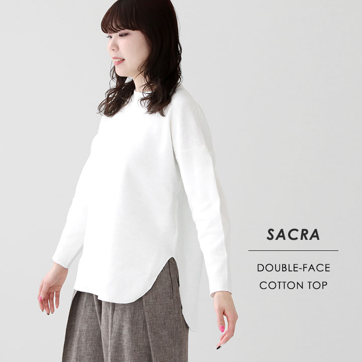 楽天市場】SACRA(サクラ) ダブルフェイスカットソートップス(125143091