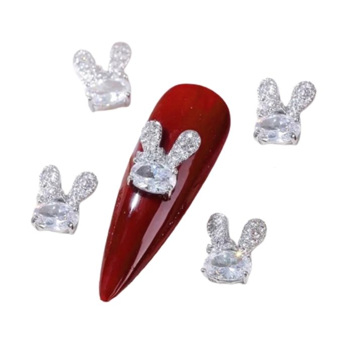 楽天市場】ポイント10倍ネイルパーツ リボン うさぎ 2個 ラビット