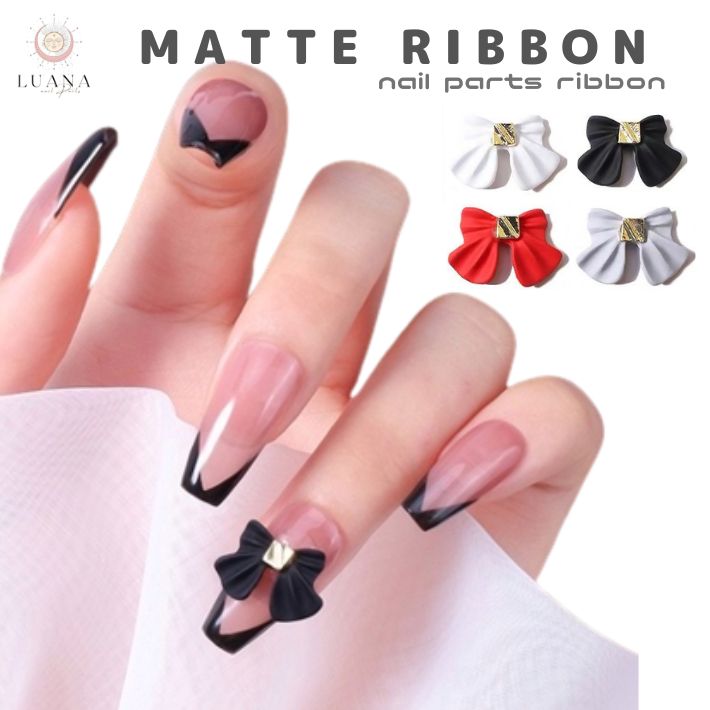 楽天市場】ポイント10倍ネイルパーツ マットリボン メタル 2個 フリル
