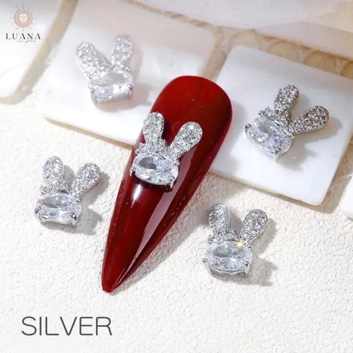 楽天市場】ポイント10倍ネイルパーツ リボン うさぎ 2個 ラビット