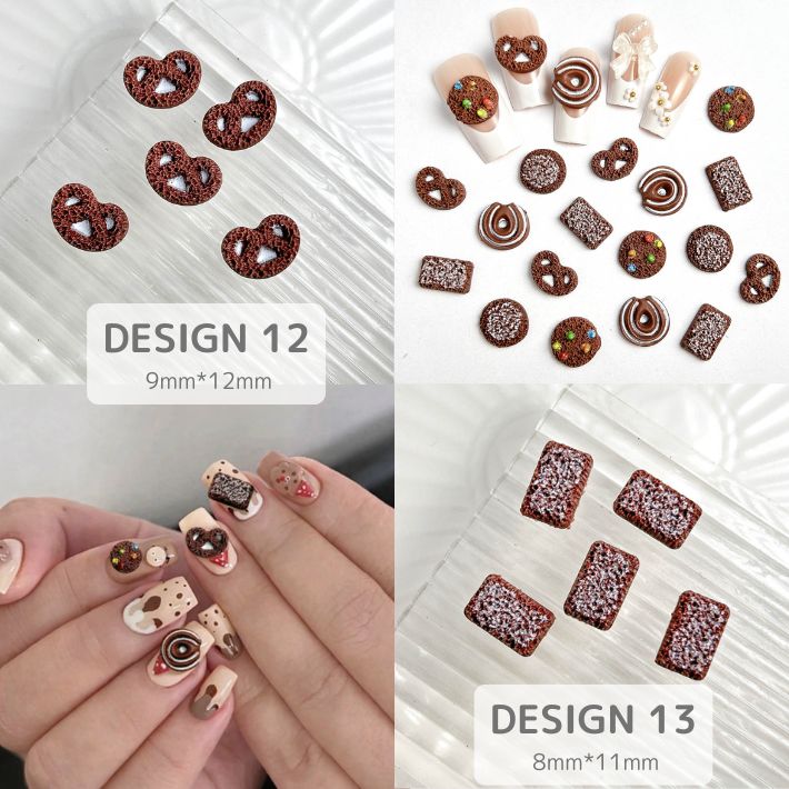 楽天市場】ネイルパーツ チョコレート お菓子 2個 バレンタイン レジン