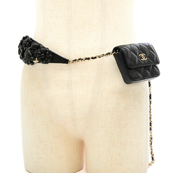 楽天市場】【中古】美品 シャネル マトラッセ カメリア ミニ チェーン