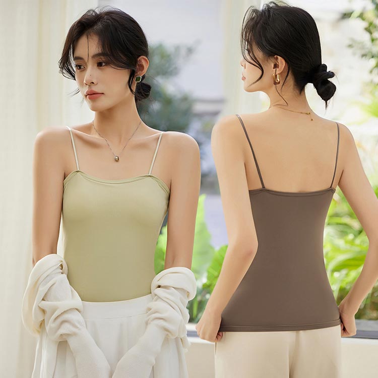 楽天市場】カップ付き スパゲッティキャミソール レディース 締め付け