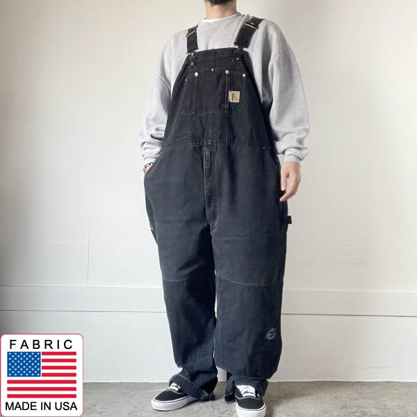 楽天市場】00s carhartt R01 BLK ダブルニー ダック オーバーオール 黒