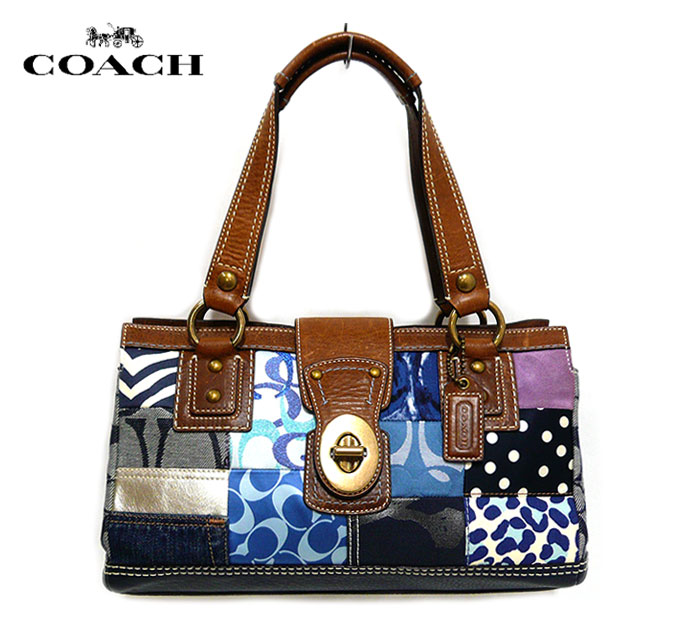 楽天市場】【COACH】コーチ パッチワーク シグネチャー トートバッグ