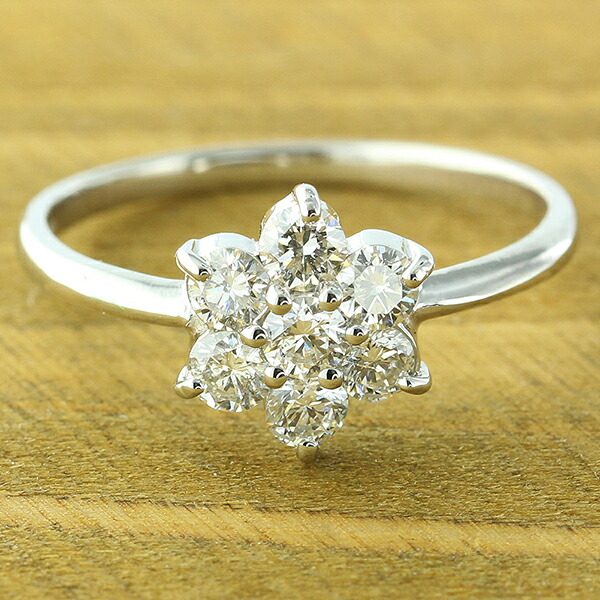 楽天市場】指輪 pt900 ダイヤモンド フラワーリング プラチナ900 0.21