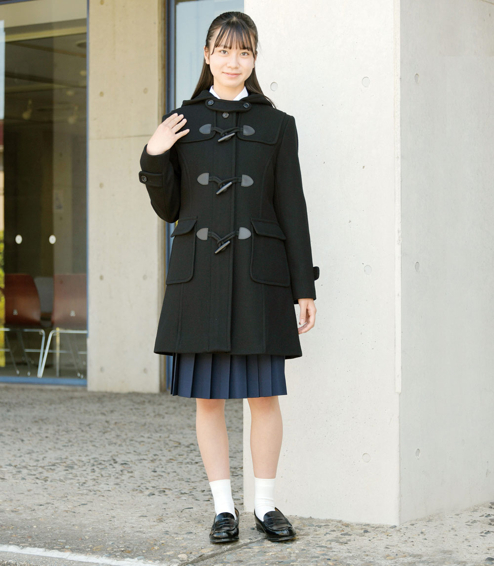 楽天市場】ダッフルコート スクールコート 女子用 スリム 前ファスナー