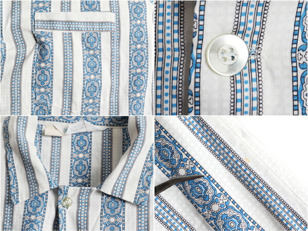 楽天市場】60s ビンテージ ☆ シアーズ 総柄 ストライプ コットン 長袖