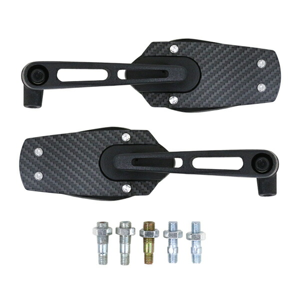 楽天市場】ホリゾンタルローミラー バックミラー カーボン調 スクエア