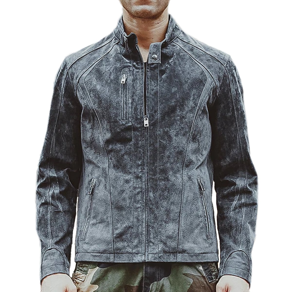 楽天市場】全10サイズ! メンズ 本革 グレーカラー ピッグスキンレザー