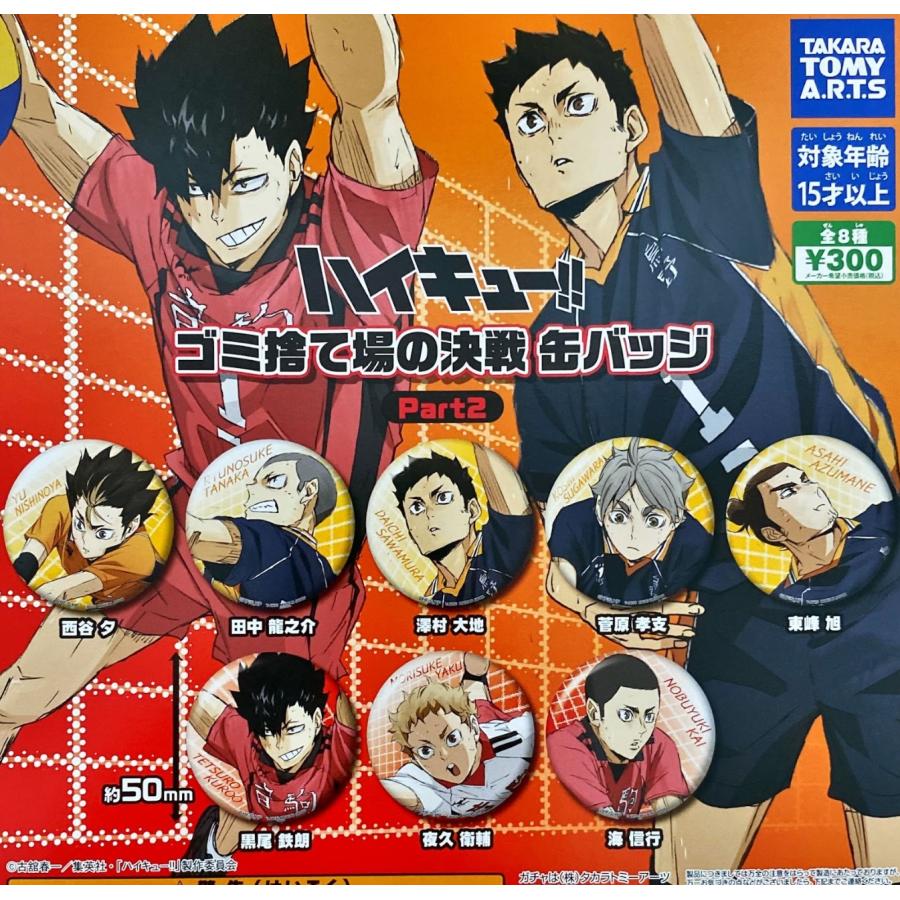 楽天市場】ハイキュー!! ゴミ捨て場の決戦 缶バッジ Part2 全8種セット