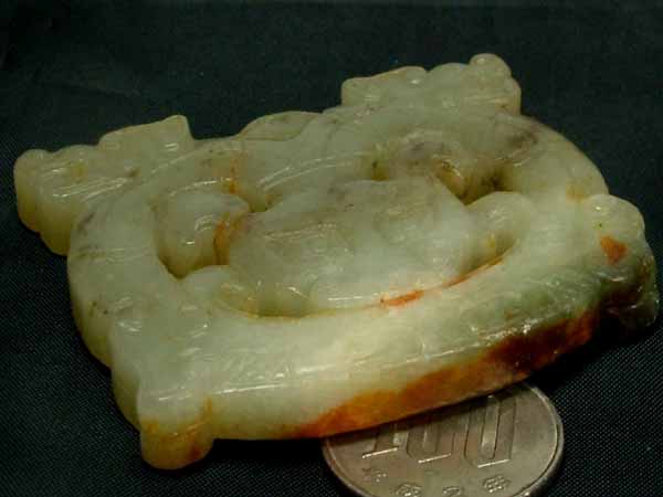 楽天市場】□龍香堂□☆旧中国玉（白玉はくぎょく）彫物56mm（B