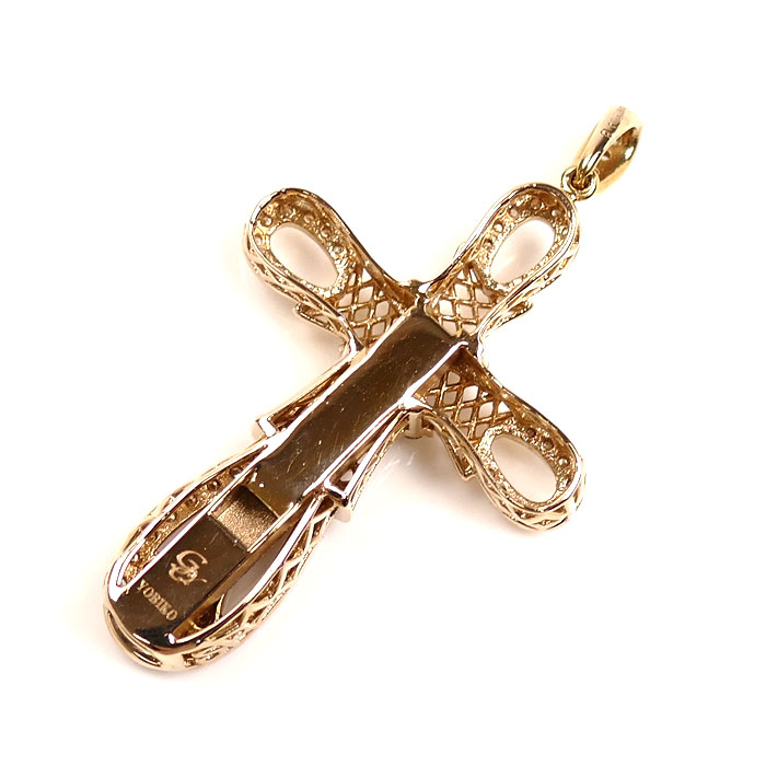 楽天市場】ゆきざき K18PG ピンクゴールド ヨビコ ダイヤ ペンダント