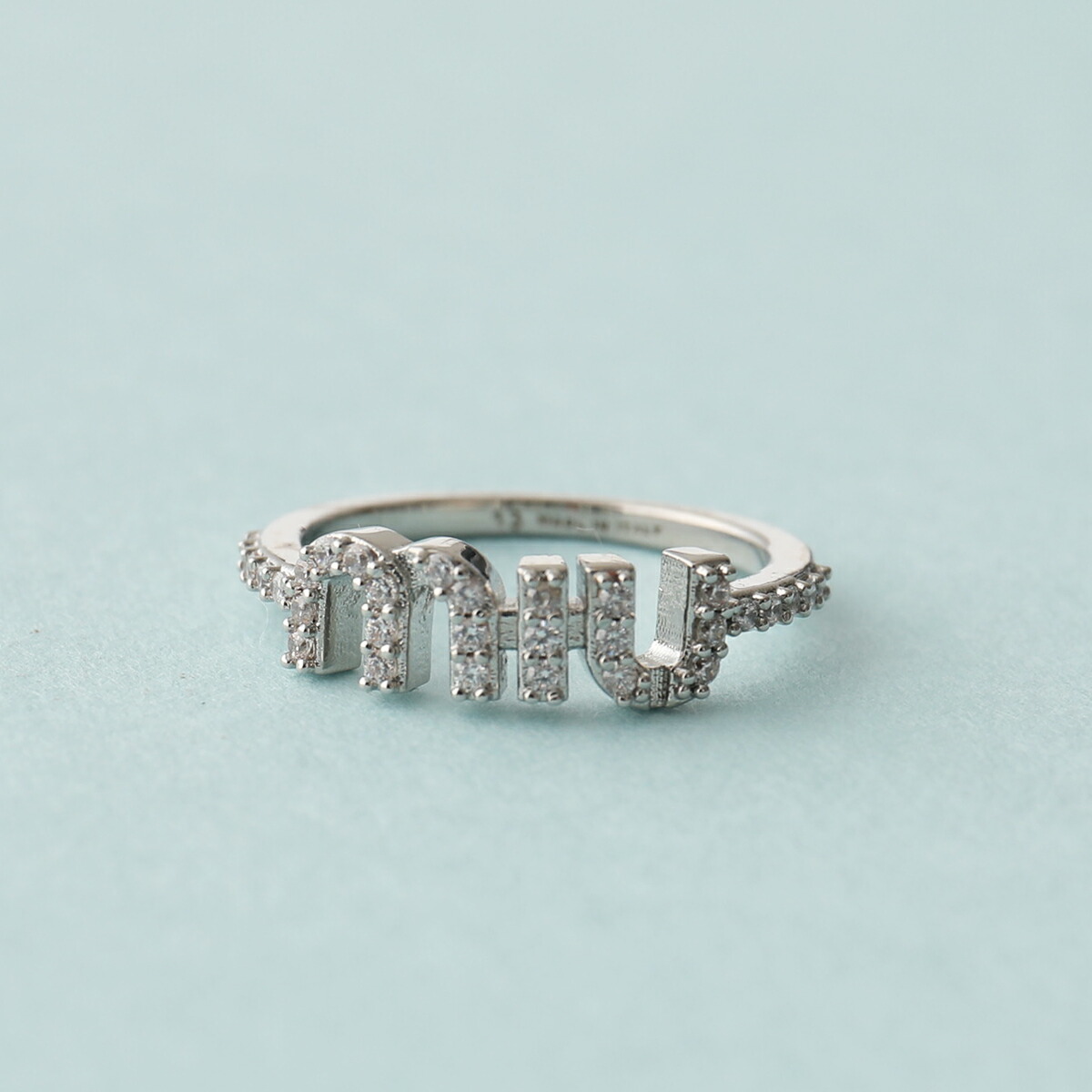 楽天市場】MIUMIU ミュウミュウ リング 5JA091 2DNC レディース ロゴ