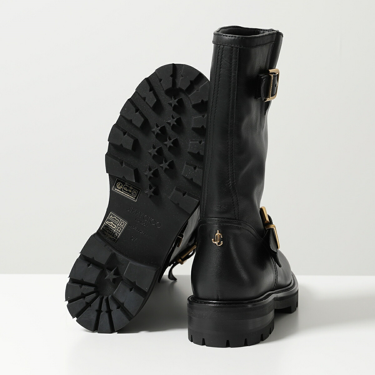 楽天市場】Jimmy Choo ジミーチュウ ミドルブーツ BIKER II SQM