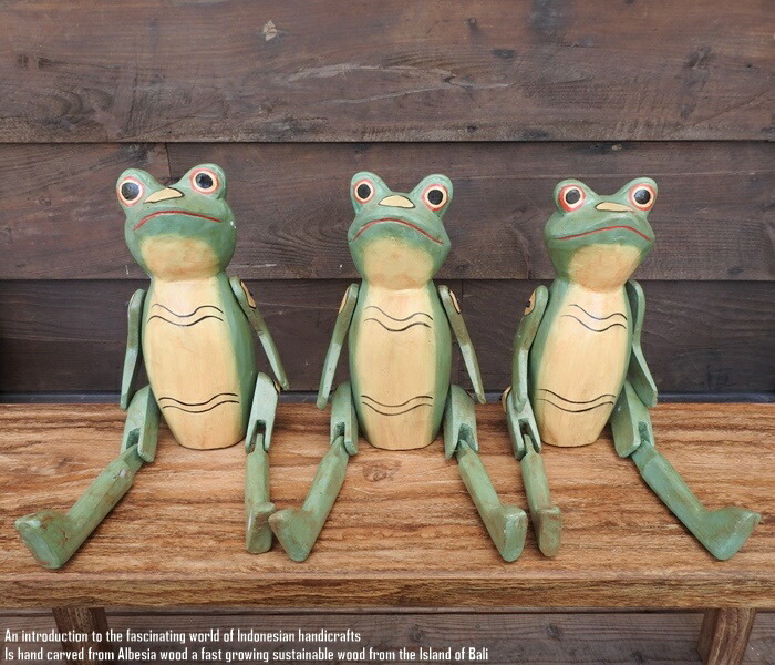 楽天市場】[ポイント2倍]お座り カエルさん Lサイズ 手足が動かせる