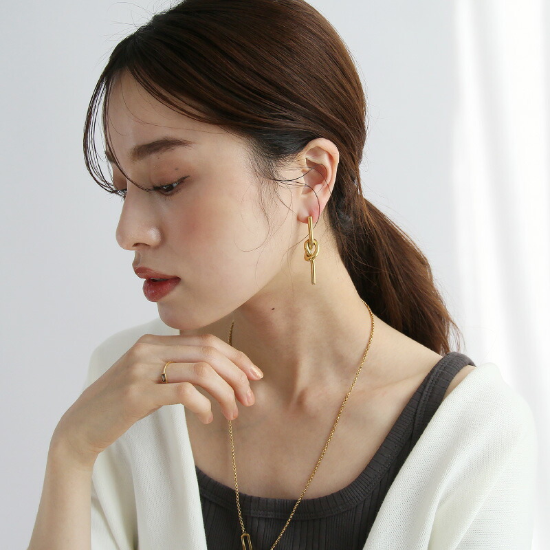 楽天市場】【Start2H限定☆2BUY50%OFF】ピアス ノットバーピアス L