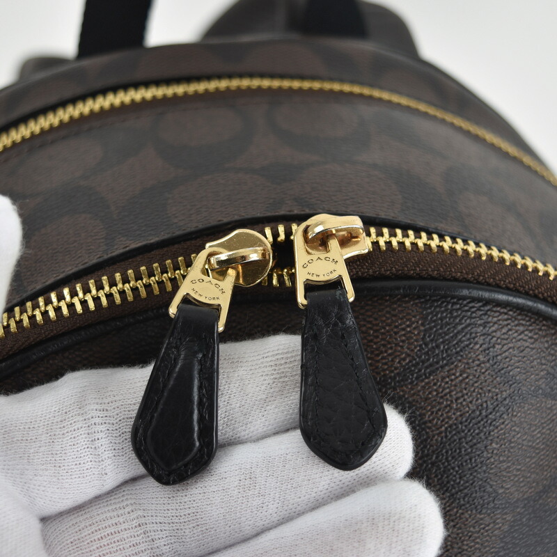 楽天市場】コーチ リュック 5671 シグネチャー ダークブラウン
