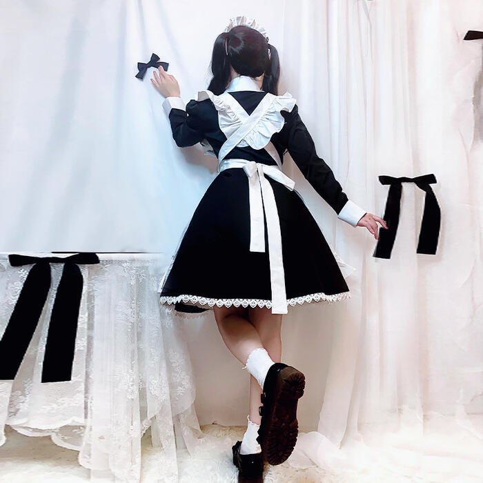 楽天市場】即納 高品質 メイド服 ワンピース 長袖 コスプレ 豪華セット