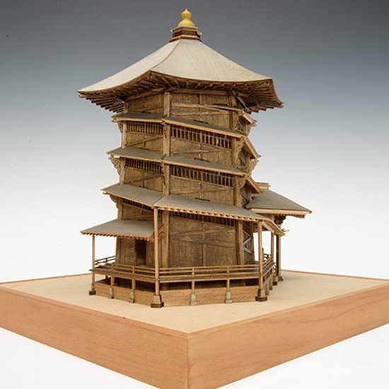 楽天市場】ウッディジョー 木製建築模型1/75 会津さざえ堂 : アーク