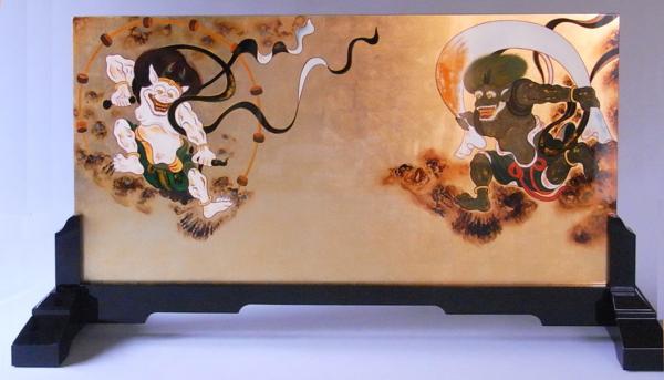 楽天市場】漆絵 狩野貞信の名作_桜花雉子図(おうかきじず) 襖20面の内