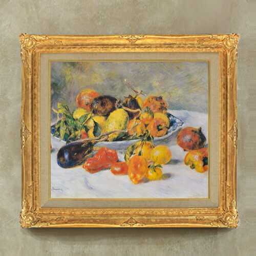 楽天市場】【油絵 直筆仕上げ】ルノワール 南仏の果物 F10 【額入り