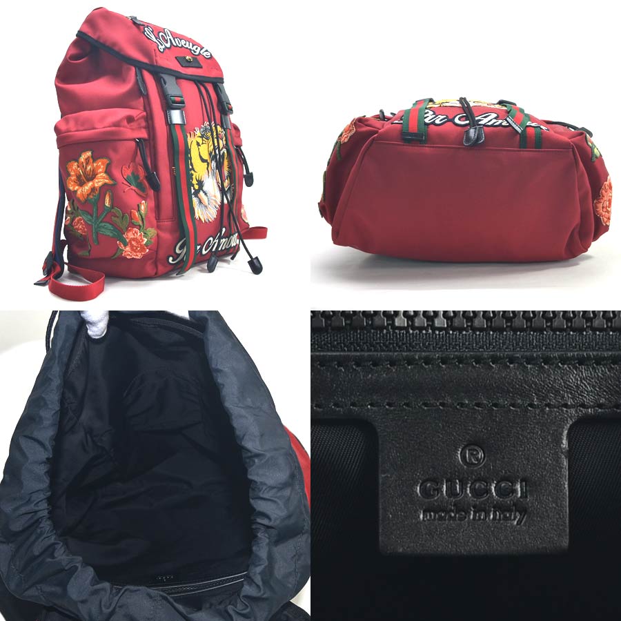 楽天市場】【美品】グッチ リュック バックパック エンブロイダリー
