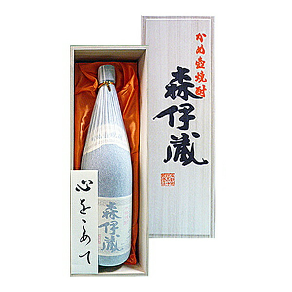 楽天市場】森伊蔵 〔専用桐箱入り朱色帯〕 25度 1800ml「心を込めて