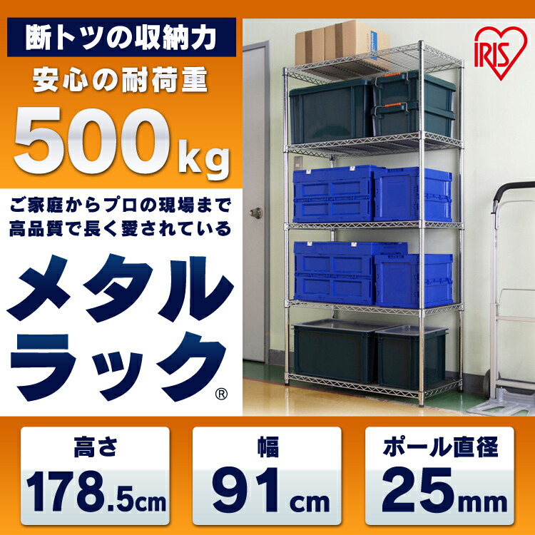 楽天市場】スチールラック アイリスオーヤマ メタルラック 幅90 高さ